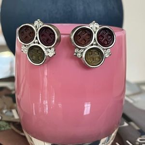 KARL LAGERFELD Rare Vintage Intaglio Clip Earrings